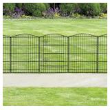 DECORATIVE METAL FENCE BLACK 30.7x2.95x24.4