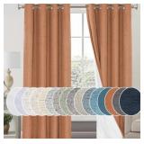 FABRIC LIVING ROOM CURTAINS ORANGE 120 x50IN