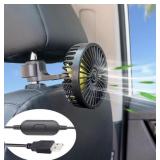 ELECTRIC CAR COOLING FAN, USB BACKSEAT AUTO REAR