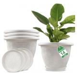 FODETYFF PLASTIC FLOWER POTS PLANTERS FOR INDOOR