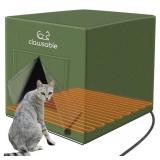 CLAWSABLE, OUTDOOR HEATED CAT HOUSE, (H) 16.53 X