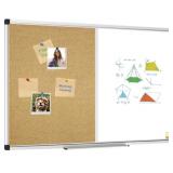 X-BOARD, 36 X 24 IN. MAGNETIC DRY ERASE / CORK