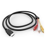 1080P 5FT/1.5M HDMI MALE TO 3-RCA VIDEO AUDIO AV