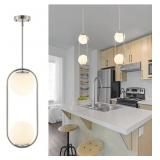 MODERN GLOBE PENDANT LIGHT 8"L x 6"W x 20"H