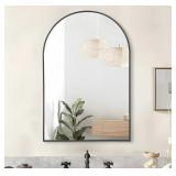 BLACK FRAME ARCH MIRROR 20IN X 28IN