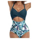 EOMENIE WOMENS MEDIUM ONE PIECE SWIMSUIT