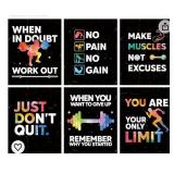 HLNIUC MOTIVATIONAL GYM WALL ART