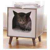 PETFAMILY WOODEN CAT HOUSE(15.75 X 19.68) GREY