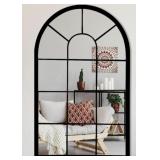 HQIJUN BLACK ARCHED WALL MIRROR(31.5X19.7IN)