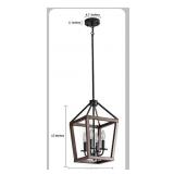 FARMHOUSE ORB METAL CHANDELIER