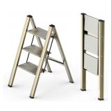 METAL 3 STEP LADDER 34 x17IN