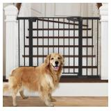 CUMBOR PRESSURE MOUNTED STEEL BABY GATE (BLACK)