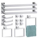 GISAFAI SET OF 15 STAINLESS STEEL BATHROOM