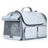 FUKUMARU SOFT SIDED CAT CARRIER WITH MESH WINDOWS