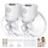 TSRETE SET OF 2 WEARABLE ELECTRIC BREAST PUMPS