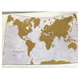 SCRATCH THE WORLD MAP 33x24IN