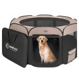 VEEHOO PORTABLE DOG PLAYPEN WITH ZIPPER TOP AND