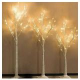 LIGHTED BIRTCH TREES 4FT 5FT AND 6FT 2PCS EACH