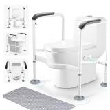 HYBODIES ADJUSTABLE TOILET SAFETY RAILS WITH