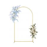 7.2FT WEDDING ARCH BACKDROP STAND SQUARE GOLD