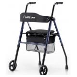 FOLDING ELDERLY WALKER 38 x22IN BLACK