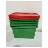 PLASTIC STORAGE BINS  11.5IN X 17IN X 10IN