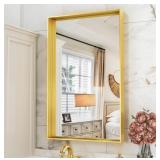 GOLD FRANE MIRROR, 22IN X 30IN