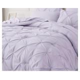 BEDSURE KING PURPLE COMFORTER SET(3 PCS)