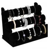 OSPNIEEK, 3-TIER VELVET BRACELET HOLDER, (W) 12 X