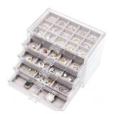 ACRYLIC EARRING JEWELRY ORGANIZER WITH 5 DRAWERS