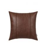 BRAWARM DARK BROWN LEATHER THROW PILLOW COVERS 22