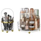 SINMINOU 360 ROTATING MAKEUP ORGANIZER WITH MAKE