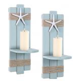 STARFISH WALL CANDLE SCONCES DAMAGED 1 FISH HAS