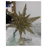 GOLD SPARKLY USB PLUG IN TREE STAR