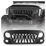 HOOKE ROAD SHARK GRILL MATTE BLACK FOR JEEP