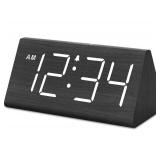 DREAMSKY WOODEN DIGITAL ALARM CLOCK (CHARCOAL