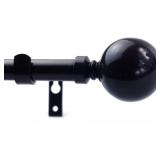 FURNISHLAND, BLACK CURTAIN ROD, 48-84 X 3/4 IN.