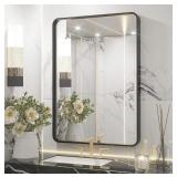 TETOTE BLACK FRAMED MIRRORS FOR BATHROOM, 22X30