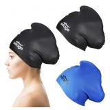 SEAGO SWIM CAP LONG HAIR 2 PACK