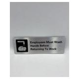 EMPLOYEES MUST WASH HANDS REPRODUCTION TIN SIGN