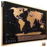 SCRATCH OFF WORLD MAP 36X24IN