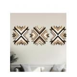 WENQIK 3 PCS AZTEC WALL ART WOOD SOUTHWEST NAVAJO