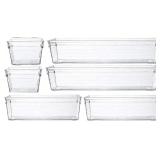 GRACE SET OF 8 PLASTIC KITCHEN DRAWER ORGANIZERS