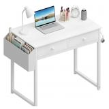 LUFEIYA SMALL WHITE DESK(31.5X15.7X31IN) WHITE-