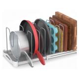 EVERIE ADJUSTABLE BAKEWARE ORGANIZER (WHITE AND