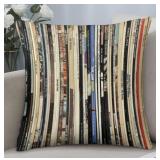 WREIOAU CLASSIC ROCK VINYL RECORDS THROW PILLOW