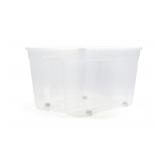 (2) TYPE A CLEAR TOTES WITH WHEELS, 80L (NO LIDS)