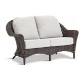 CANVAS SUMMERHILL WICKER LOVESEAT, BEIGE