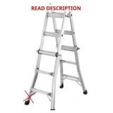 MASTERCRAFT ALUMINUM MULTI-TASK LADDER, 13-FT