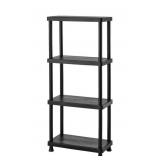 MASTERCRAFT 4-SHELF RESIN STORAGE RACK, 23X12X52IN